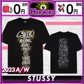 STUSSY  |Unisex Street Style Collaboration Logo Skater Style T-Shirts