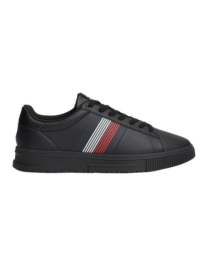 Super cup Leather Sneaker in Black