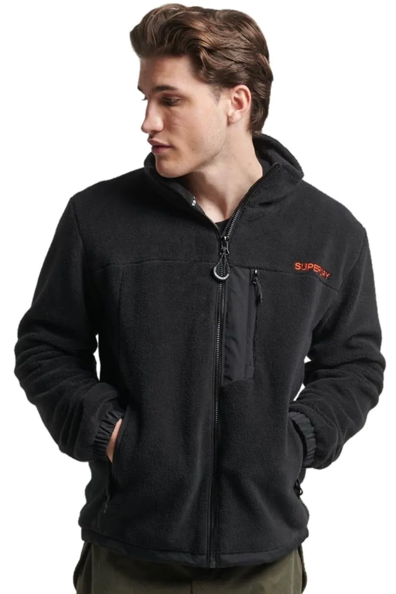 Superdry Code Trekker Fleece Jacket Black