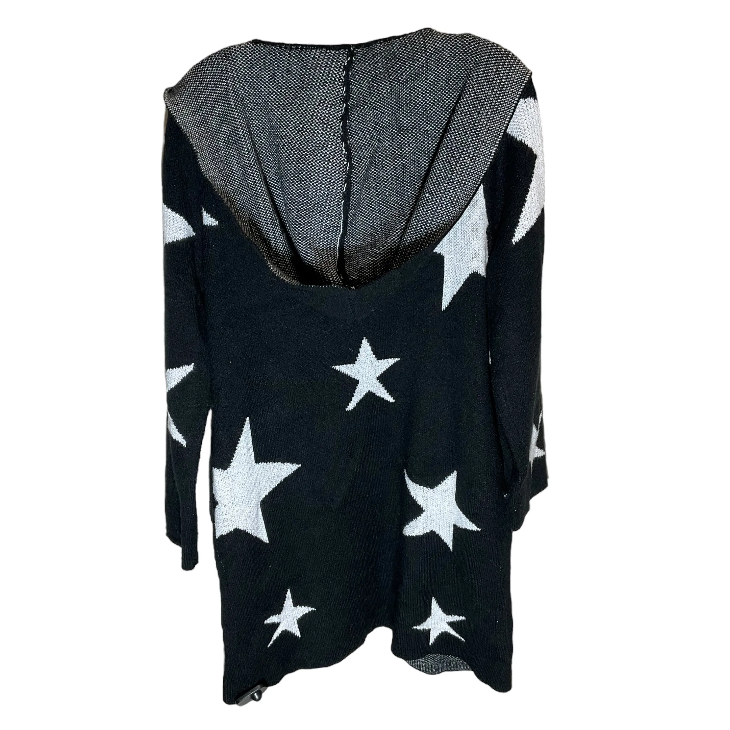 Sweater Cardigan By Vigoss In Black & White, Size: S