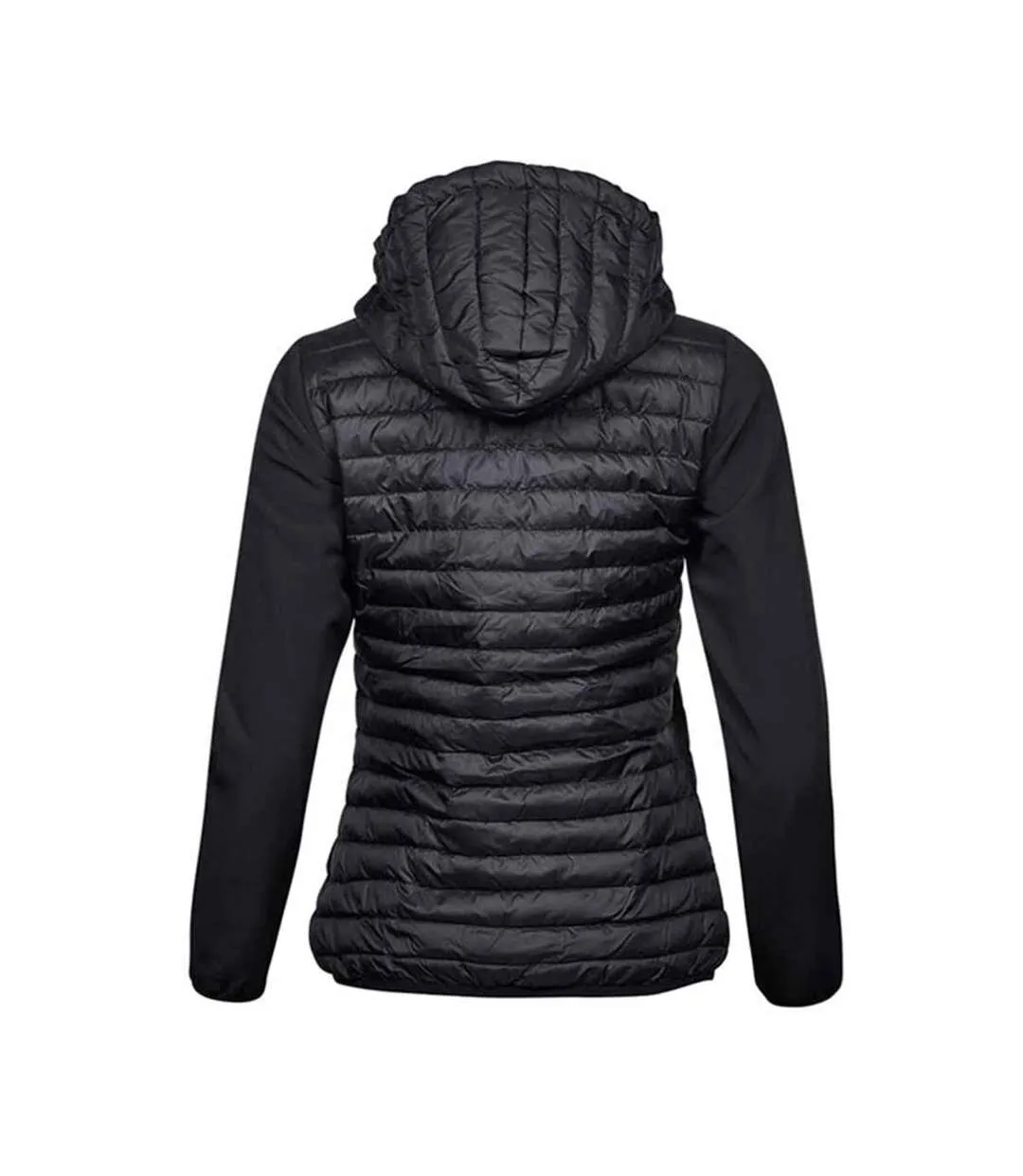 Teejays Womens/Ladies Hooded Crossover Jacket (Black) - UTBC3837