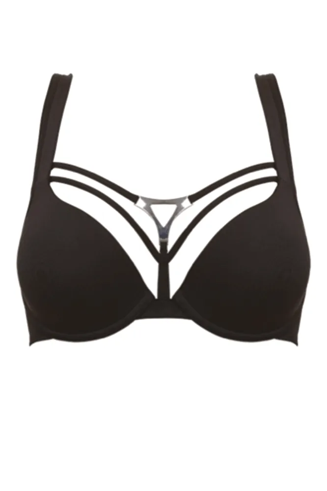 Triangle Black Bra