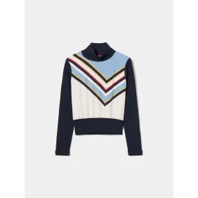 Turtleneck sweater with colorful print