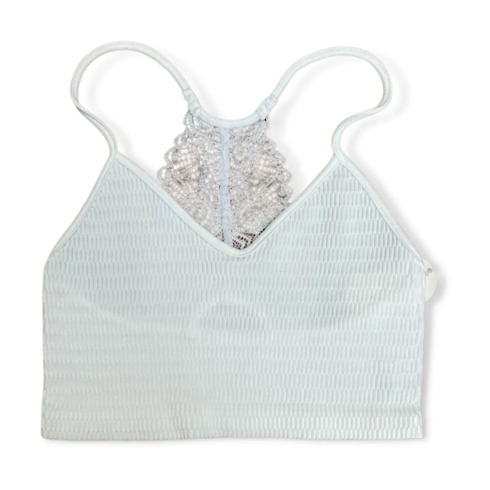 V-Neck Bralette With Lace- Girls