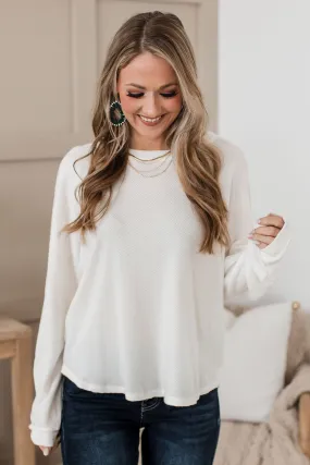 Want To Be Adored Knit Top- Ivory