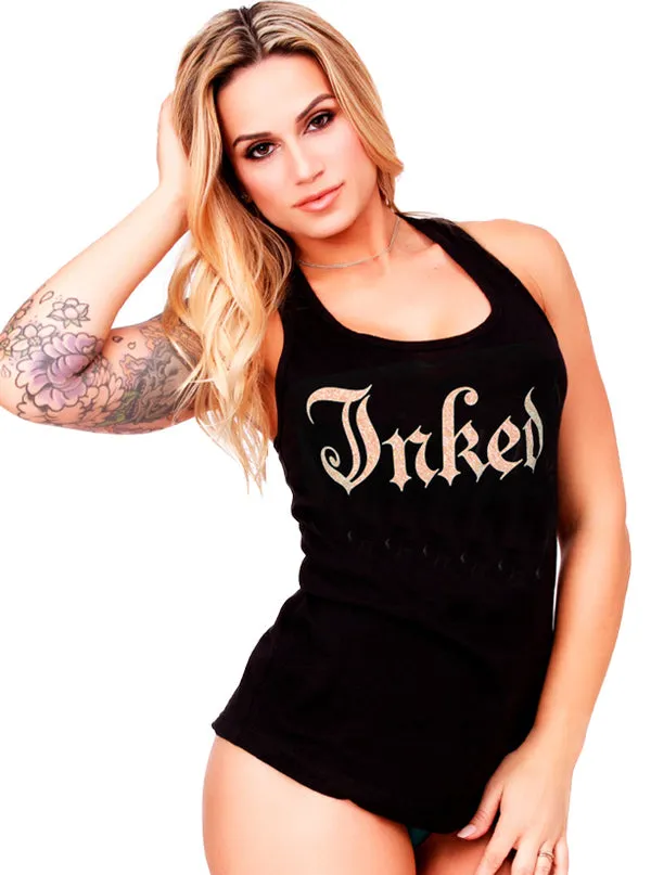 Women's Inked Logo Ribbed Tank