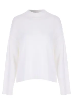 Womens White Lash Knit Jumper