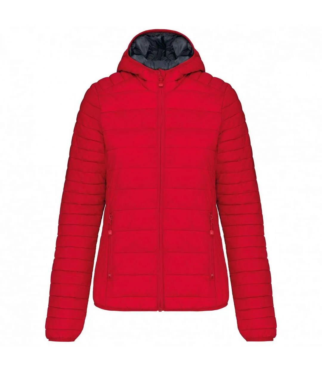 Womens/ladies lightweight hooded padded jacket red Kariban