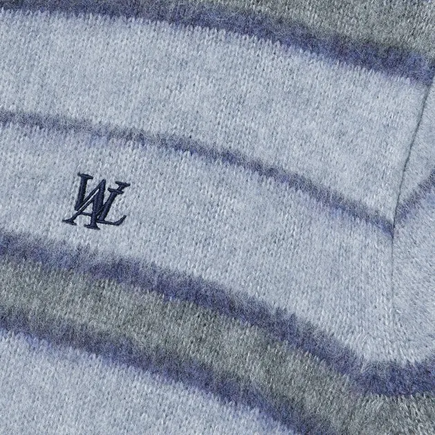 WOOALONG  |Stripes Unisex Wool Street Style Logo Sweaters