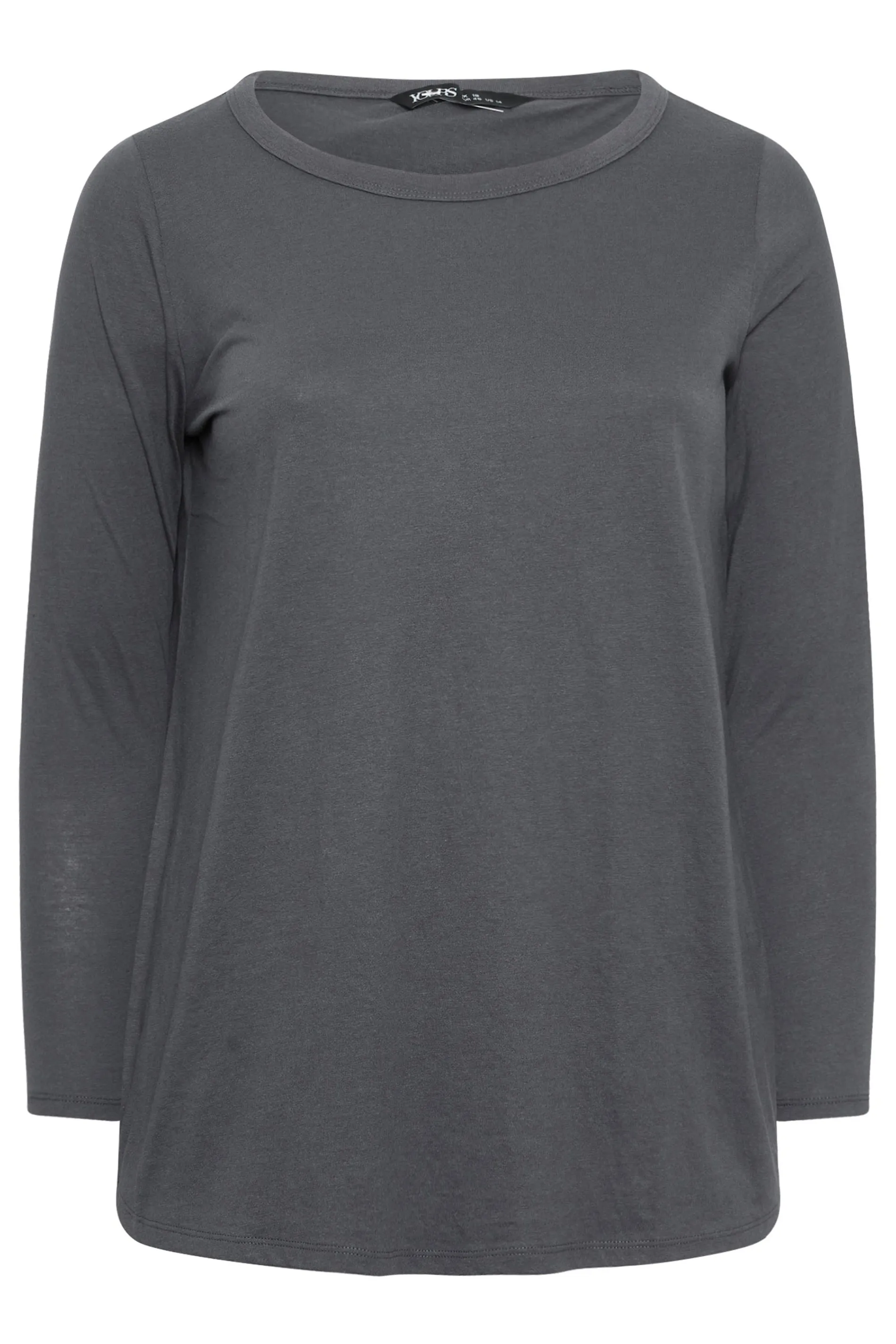 YOURS Curve Grey Long Sleeve Top