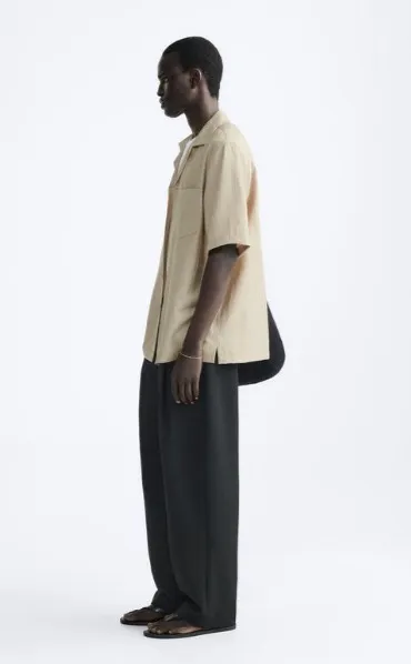 ZARA  |Plain Short Sleeves Shirts