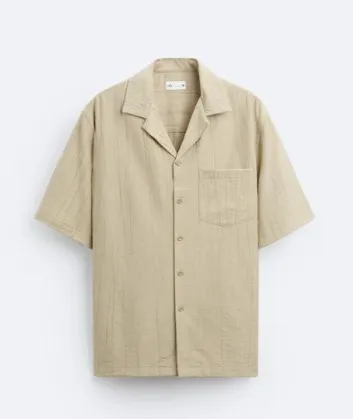 ZARA  |Plain Short Sleeves Shirts