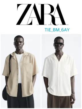 ZARA  |Plain Short Sleeves Shirts