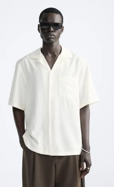 ZARA  |Plain Short Sleeves Shirts