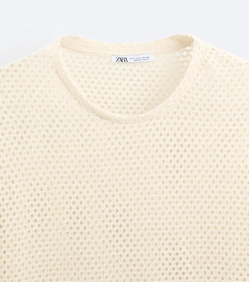 ZARA  |Plain Short Sleeves T-Shirts